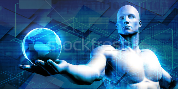 Visual Concept of Virtual Business Stock photo © kentoh