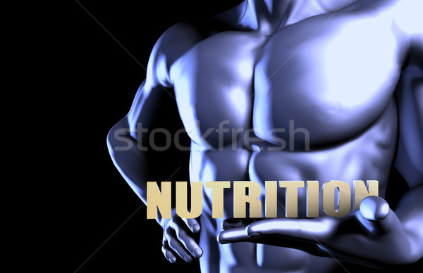 Nutrição homem de negócios indústria preto treinamento Foto stock © kentoh