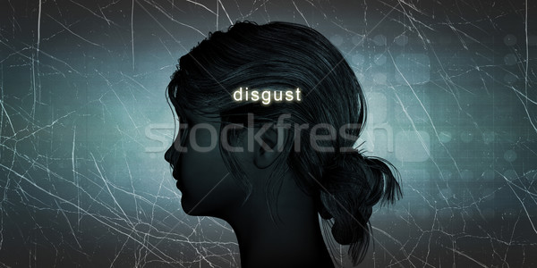 Femeie dezgust personal provocare fundal Imagine de stoc © kentoh