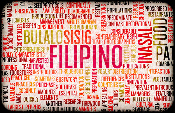 Filipino Food Menu Stock photo © kentoh