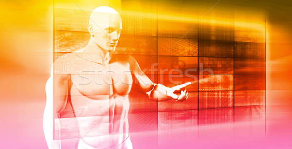 Businessman Navigating Network Stock photo © kentoh