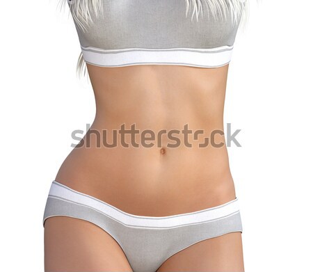 Fit Woman Showing Perfect Abs Stock photo © kentoh
