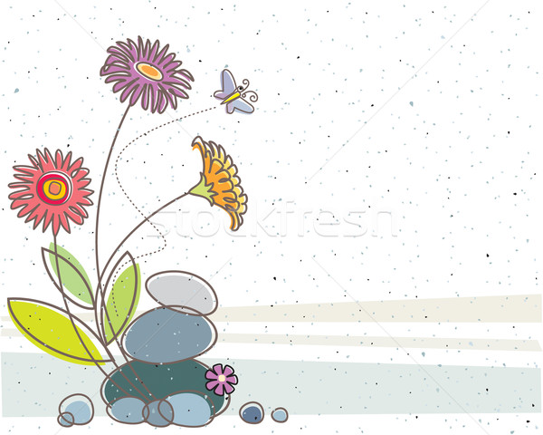 Floral Schmetterling Design Textur abstrakten Garten Stock foto © keofresh