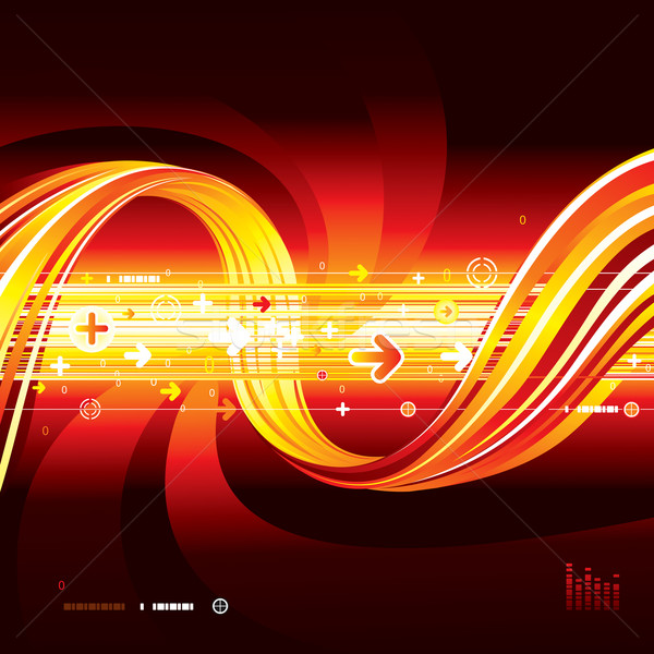 Chaud connexion résumé technologie rouge ordinateur [[stock_photo]] © keofresh