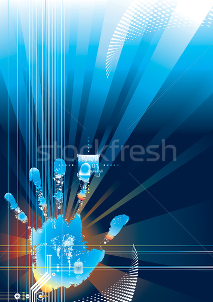 Biztonság érintés digitális számítógép internet absztrakt Stock fotó © keofresh