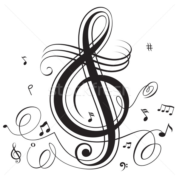 Música vencer resumen funky notas musicales vector Foto stock © keofresh