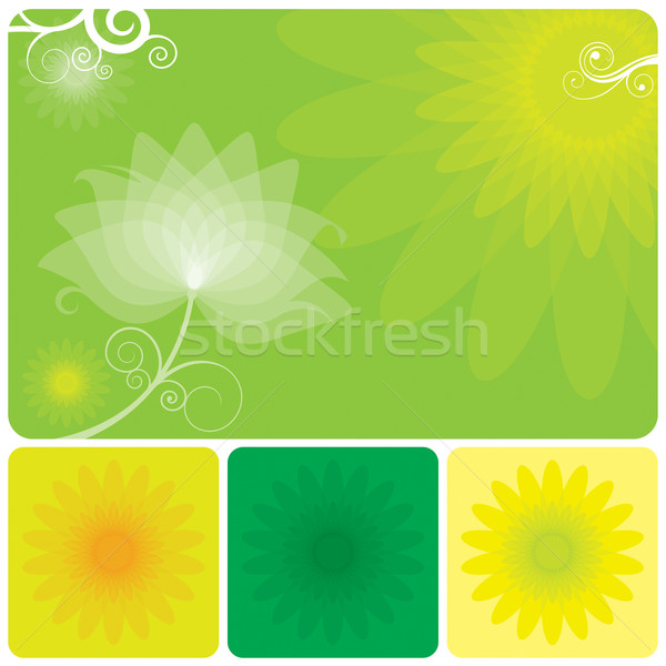 цветочный аннотация зеленый лет цветок дизайна Сток-фото © keofresh