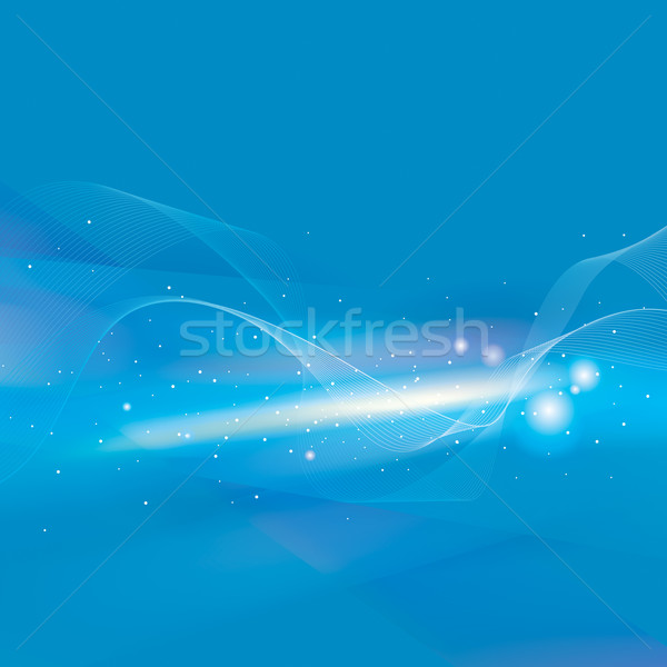 Soyut uzay sanal teknoloji mavi star Stok fotoğraf © keofresh