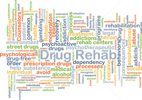 Drog rehab háttér szófelhő illusztráció segítség Stock fotó © kgtoh