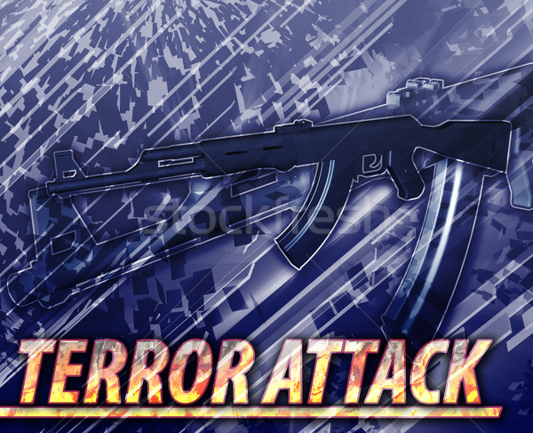 Terror attack Abstract concept digital illustration Stock photo © kgtoh