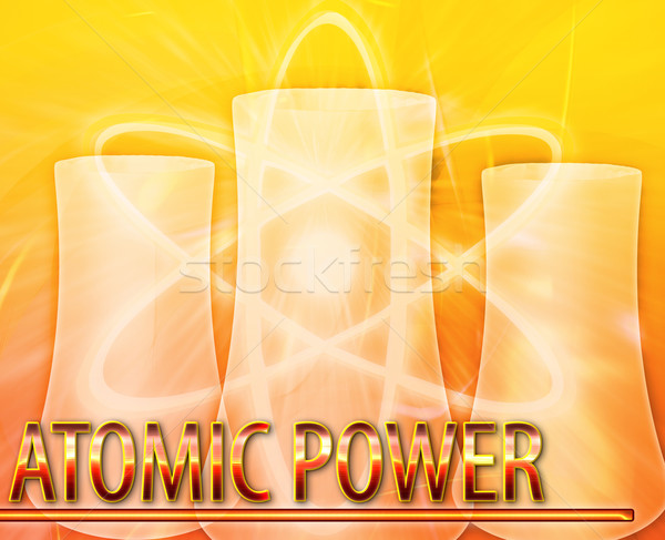 Atomic power Abstract concept digital illustration Stock photo © kgtoh