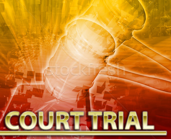 Court trial Abstract concept digital illustration Stock photo © kgtoh