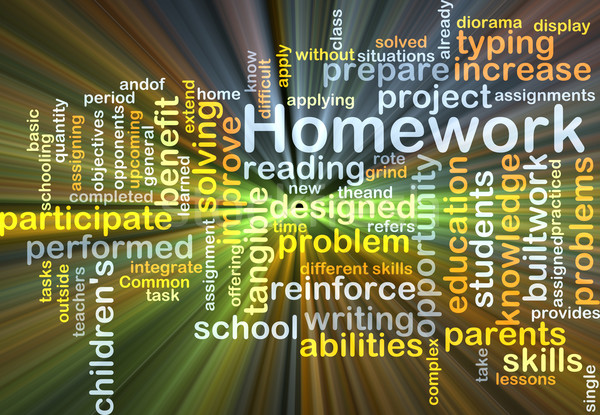 Homework background concept glowing Stock photo © kgtoh