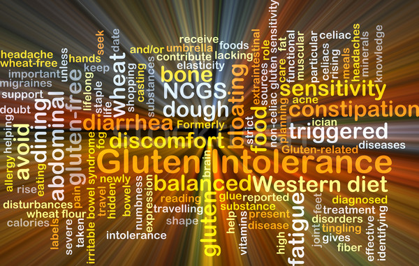 Gluten intolerance background concept glowing Stock photo © kgtoh