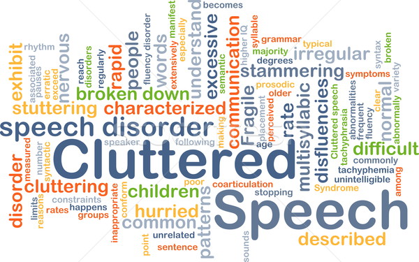 Cluttered speech background concept Stock photo © kgtoh