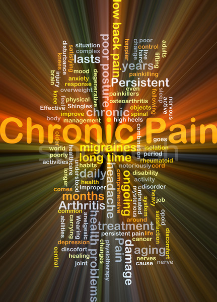 Chronic pain background concept glowing Stock photo © kgtoh