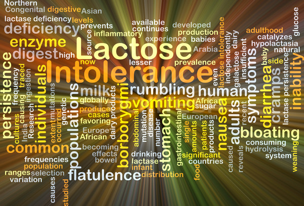 Lactose intolerance background concept glowing Stock photo © kgtoh