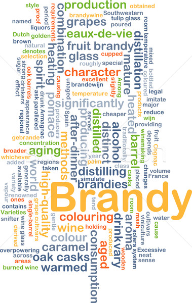 Brandy háttér szófelhő illusztráció terv gyümölcs Stock fotó © kgtoh