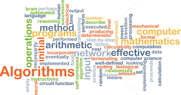 Algorithms background concept Stock photo © kgtoh