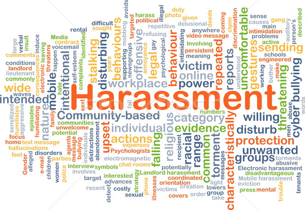 Harassment background concept Stock photo © kgtoh