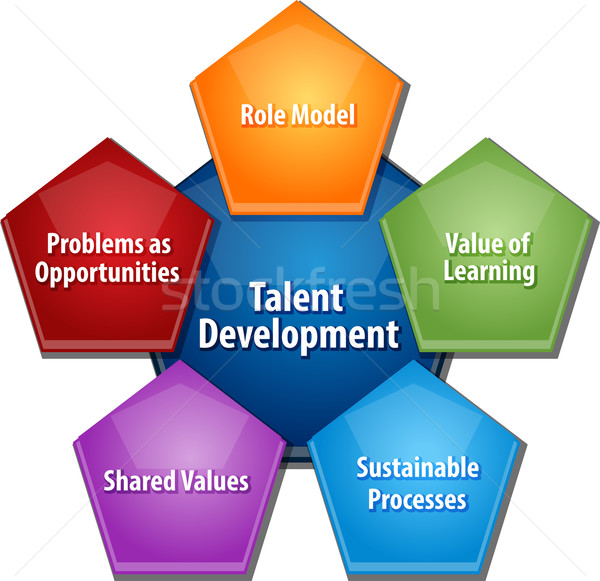 Talent rozwoju działalności schemat ilustracja strategia biznesowa Zdjęcia stock © kgtoh