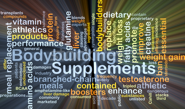 Bodybuilding supplements background concept glowing Stock photo © kgtoh