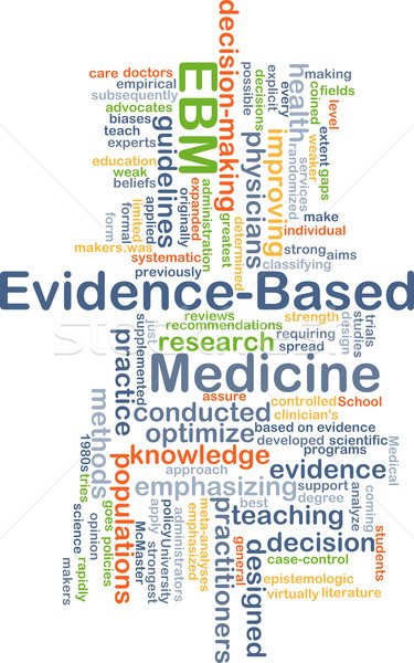 Evidence-based medicine EBM background concept Stock photo © kgtoh