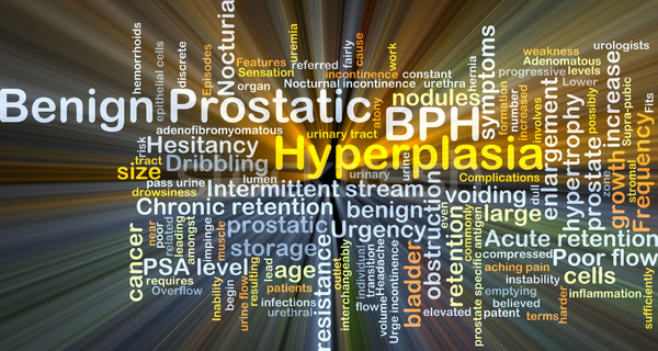Stock photo: Benign prostatic hyperplasia BPH background concept glowing
