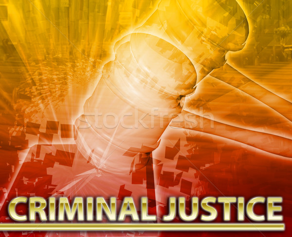 Criminal justiça abstrato ilustração digital digital colagem Foto stock © kgtoh