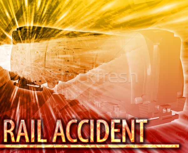 Rail accident Abstract concept digital illustration Stock photo © kgtoh