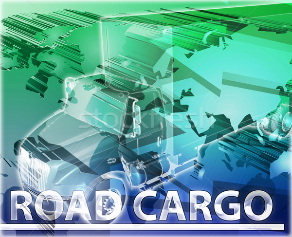 Road cargo Abstract concept digital illustration Stock photo © kgtoh