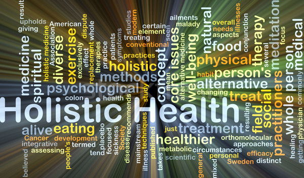 Holistic health background concept glowing Stock photo © kgtoh