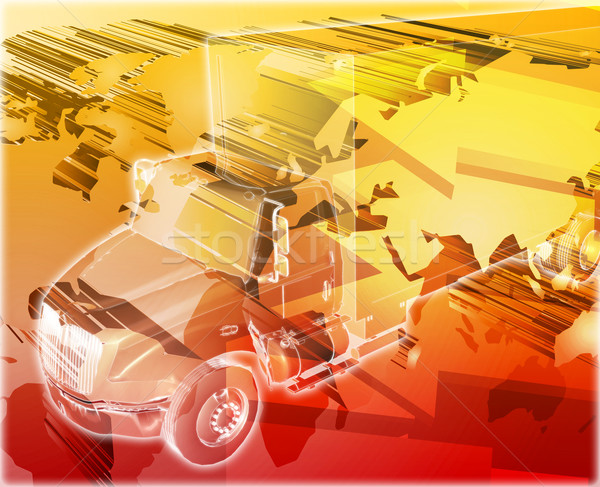 Truck cargo Abstract concept digital illustration Stock photo © kgtoh
