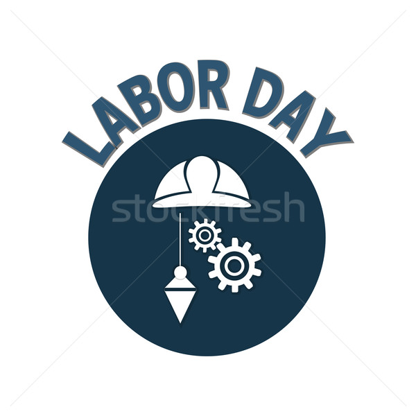 Labor day text sign Stock photo © Kheat