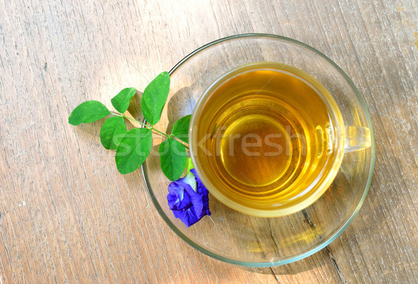 Cup of tea on wood background. Stock photo © Kheat