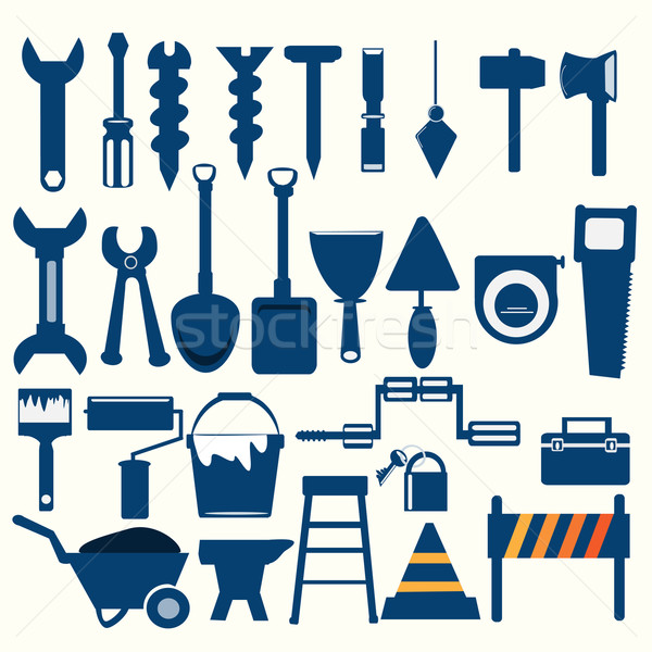 Working tools blue icon Stock photo © Kheat