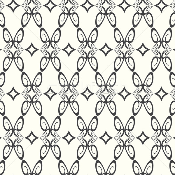 seamless pattern lines curve monochrome vector background Stock photo © Kheat