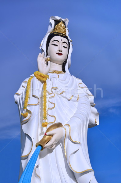 Heykel tanrıça mavi gökyüzü kadın kadın Tanrı Stok fotoğraf © Kheat