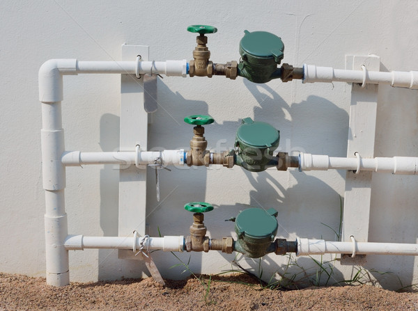 Sanitary equipment. pipe and water meter Stock photo © Kheat