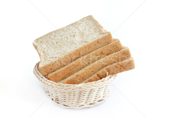 Volkorenbrood mand witte brood tarwe vers Stockfoto © Kheat