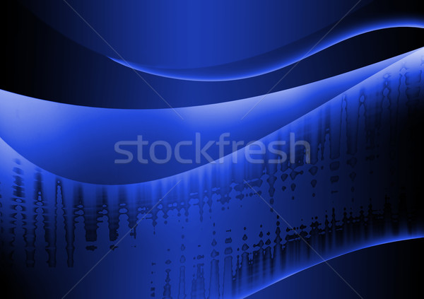 Abstrato curva azul grunge negócio textura Foto stock © Kheat