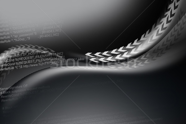 source code on black and white background Stock photo © Kheat