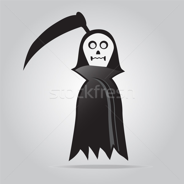 Ghost with scythe halloween illustration Stock photo © Kheat