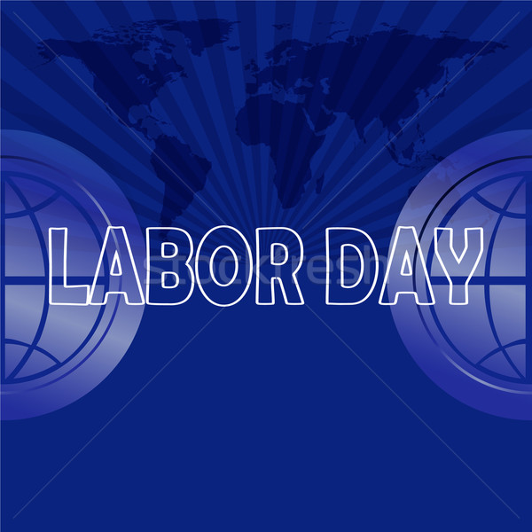 Labor day text on map background Stock photo © Kheat
