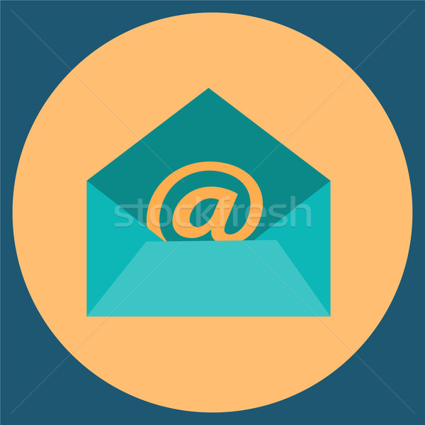 E-mail icona internet tecnologia sfondo arancione Foto d'archivio © Kheat