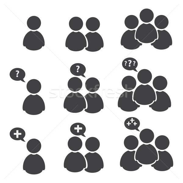 Stock photo: People icon set vector illustration