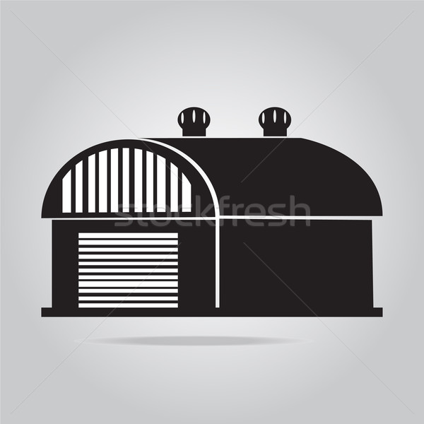 Bâtiment icône grange entrepôt illustration ferme [[stock_photo]] © Kheat