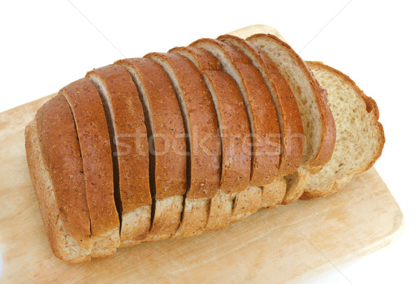 sliced whole wheat bread on wood Stock photo © Kheat