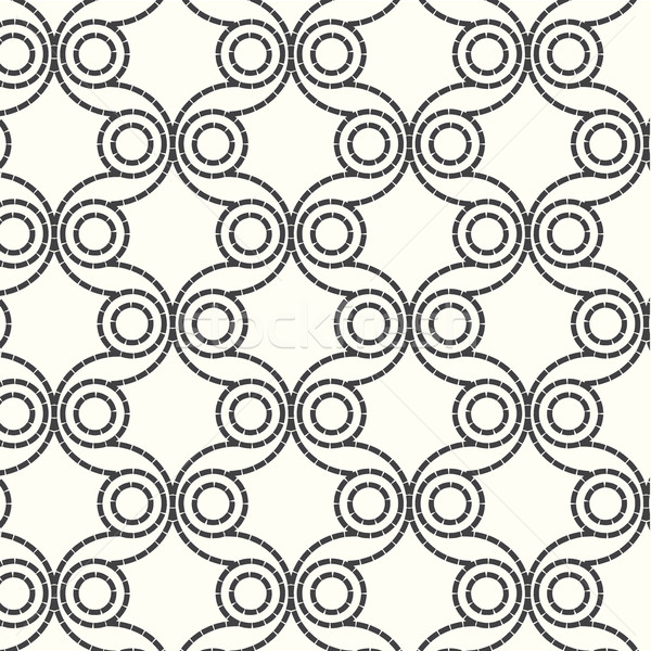Stock photo: seamless vector pattern dash circle background
