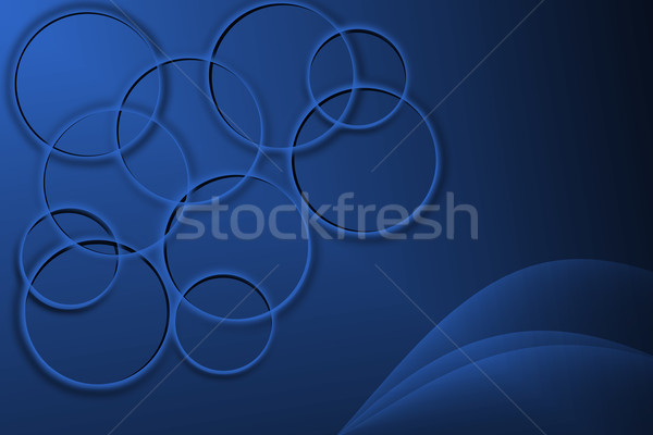 Stockfoto: Blauw · abstract · cirkel · web · retro · lijn